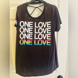 CHASER Black 'One Love' Graphic T-Shirt